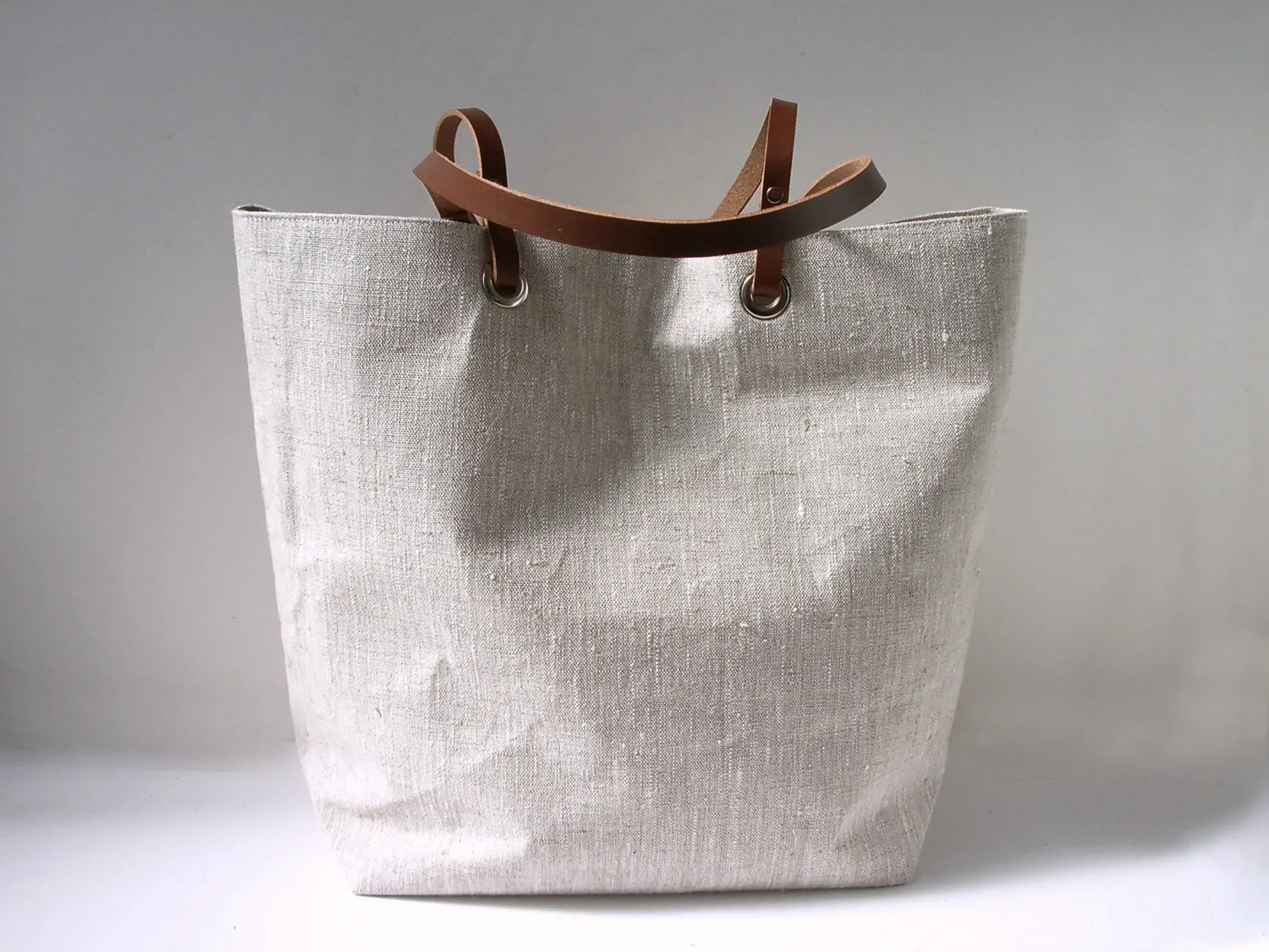 Natural Linen Tote Bag, The Minimalist